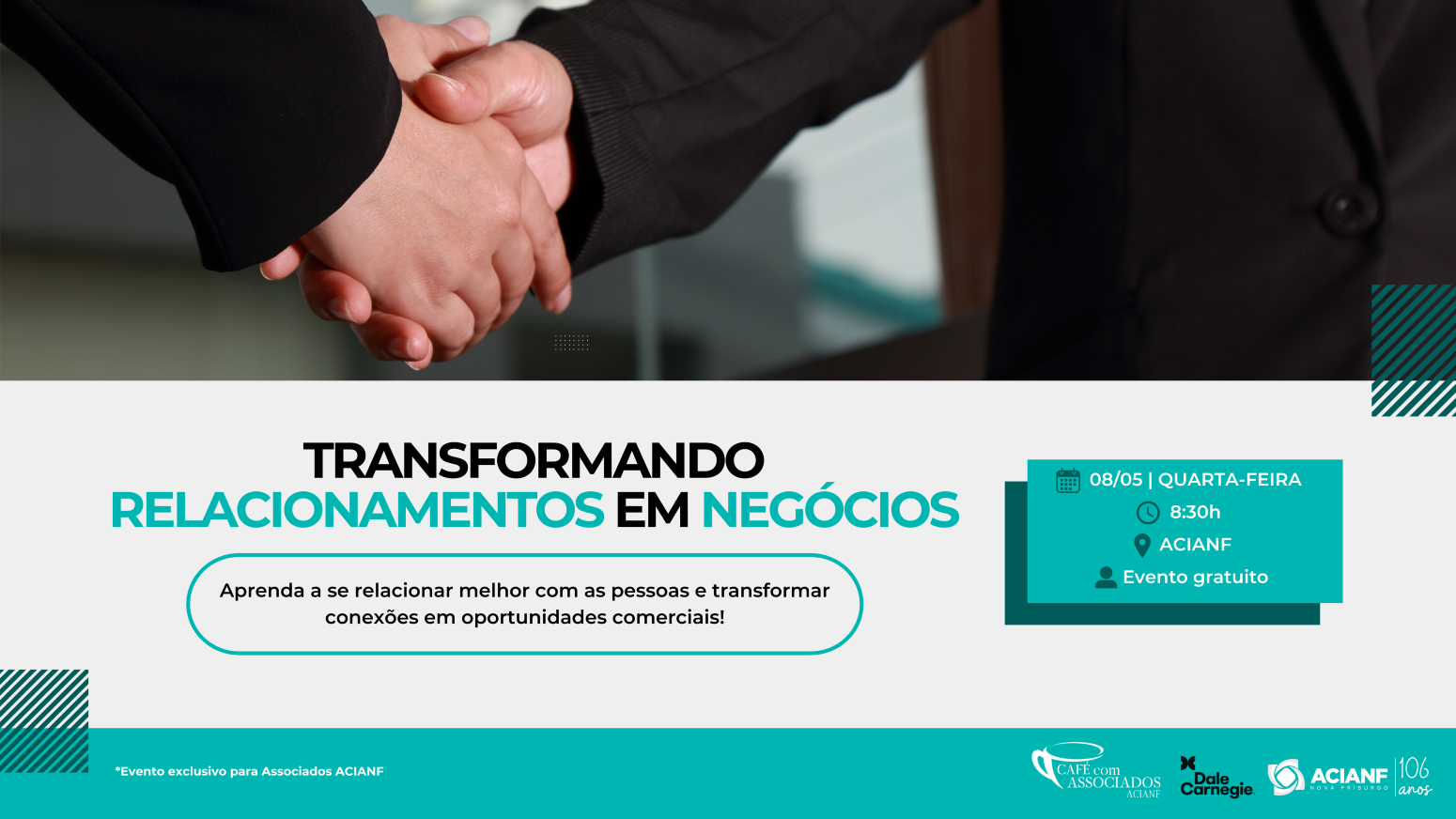 O próximo Café com Associados acontece dia 08/05